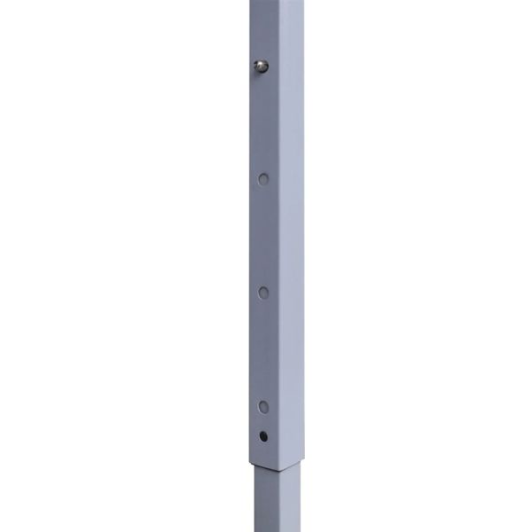 Сгъваема парти шатра с 2 странични стени 2x2 м стомана бяла