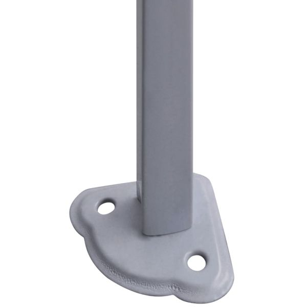 Сгъваема парти шатра с 4 странични стени 2x2 м стомана бяла