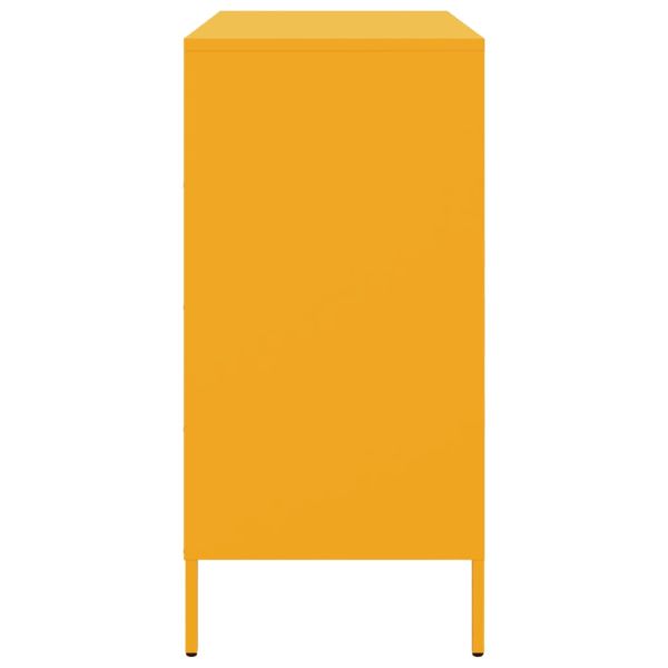 Бюфет, горчица жълто, 68x39x79 см, стомана