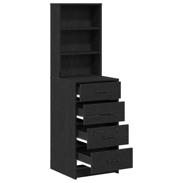 Висок шкаф Черен дъб 40 x 41 x 135 см Инженерно дърво