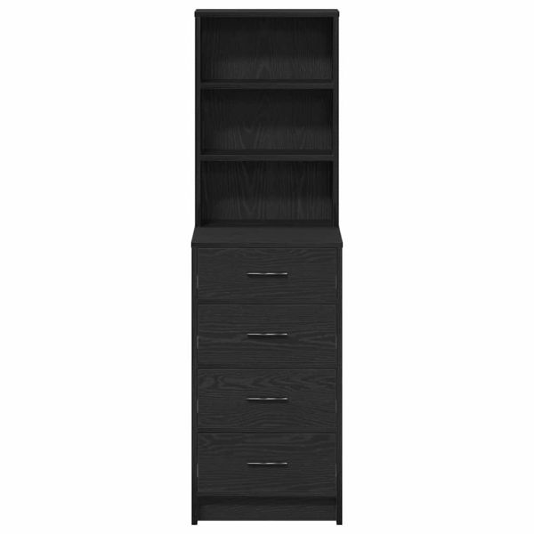 Висок шкаф Черен дъб 40 x 41 x 135 см Инженерно дърво