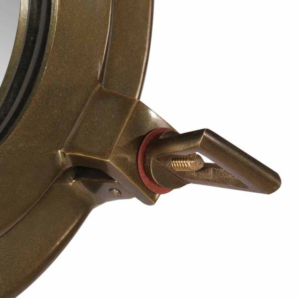 Огледало за стена с илюминатор Ø38 см алуминий и стъкло