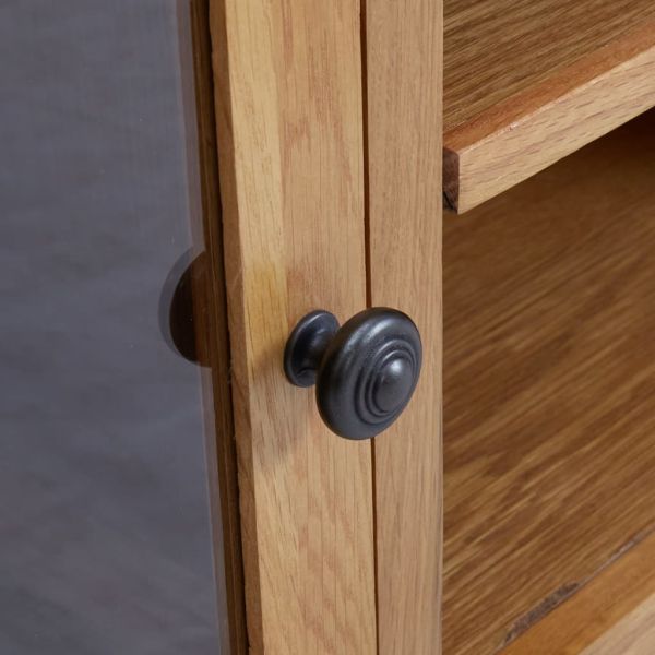 ТВ шкаф, 110x35x44 см, дъбов масив