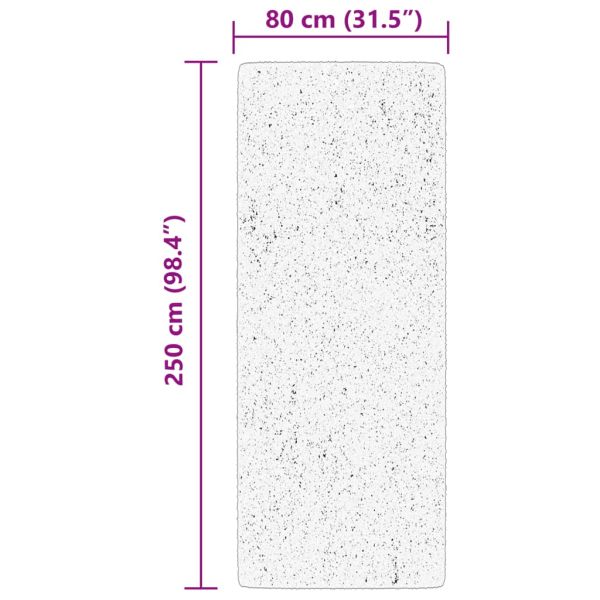 Килим HUARTE с къс косъм, мек и миещ се, горско зелен 80x250 см