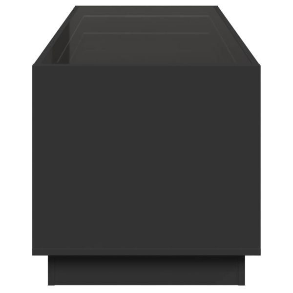 Маса за кафе с Infinity LED, черна, 90x50x50 см