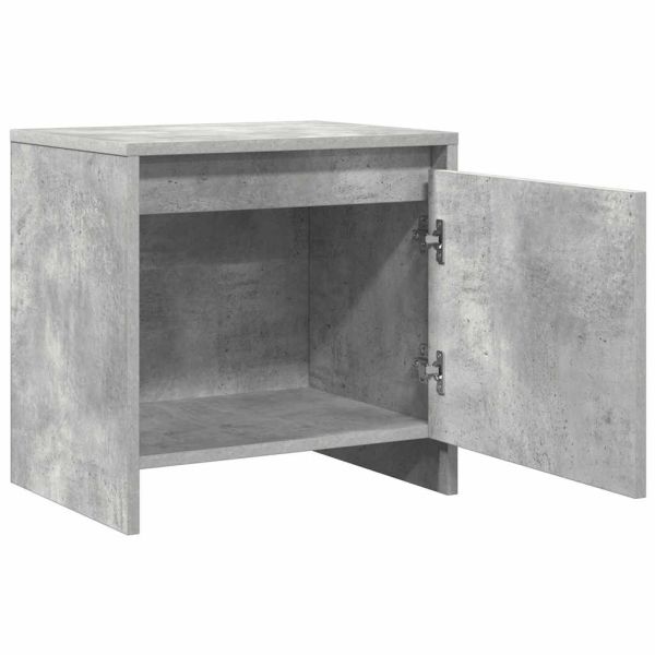 Нощни шкафчета 2 бр бетонно сиви 45x34x44,5 см инженерно дърво