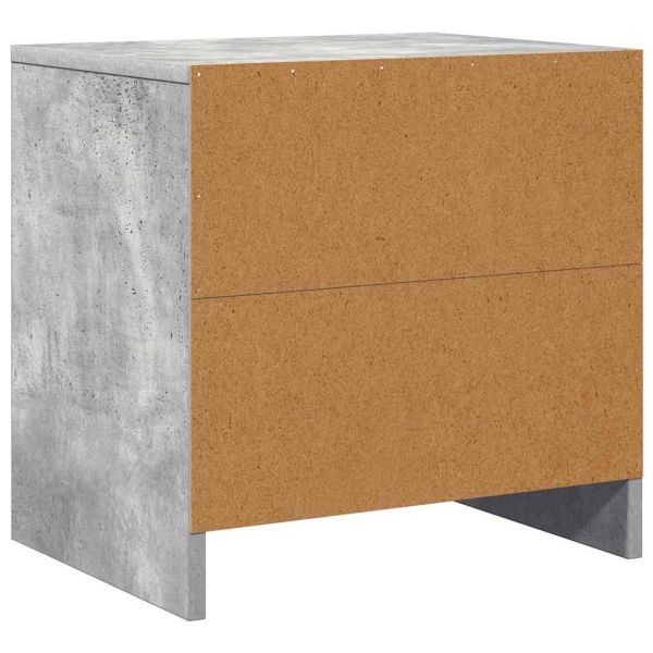 Нощни шкафчета 2 бр бетонно сиви 45x34x44,5 см инженерно дърво