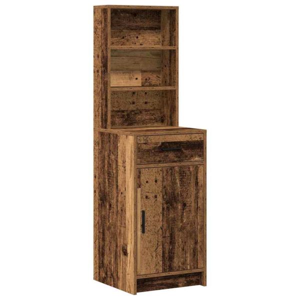 Тоалетка с огледални светлини 2 pcs Кафяво Инженерно дърво