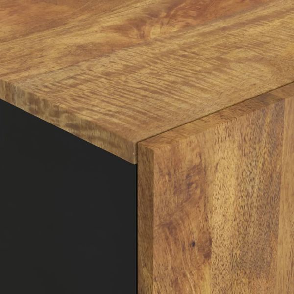 Висок шкаф с чекмедже 60x33x100 см манго масив и желязо