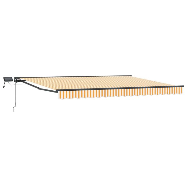 Ръчна рамка за сенник с LEDs Жълто, Бяло, Антрацит 5 x 3 m