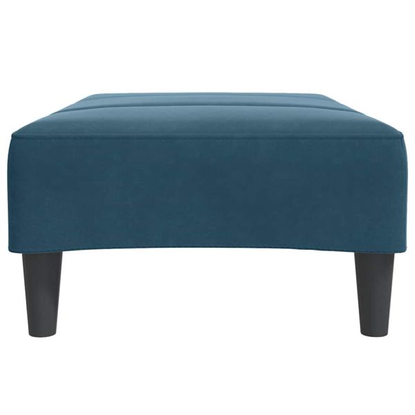 Табуретка, синя, 77x55x31 см, кадифе