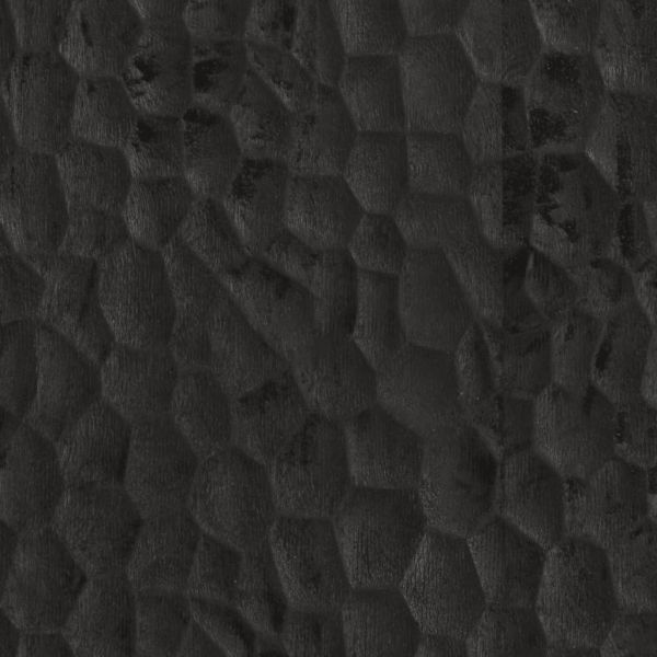 Страничен шкаф, черен, 40x33x75 см, манго масивно дърво