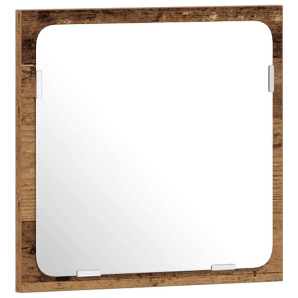 Комплект мебели за баня 3 pcs Старо дърво Инженерно дърво