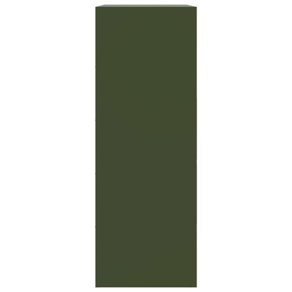 Бюфет, маслиненозелен, 67x39x107 см, стомана