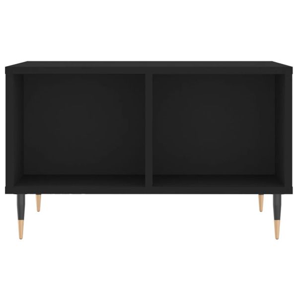 Кафе маса, черна, 60x50x36,5 см, инженерно дърво