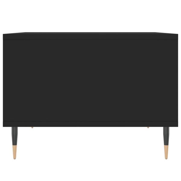 Кафе маса, черна, 60x50x36,5 см, инженерно дърво