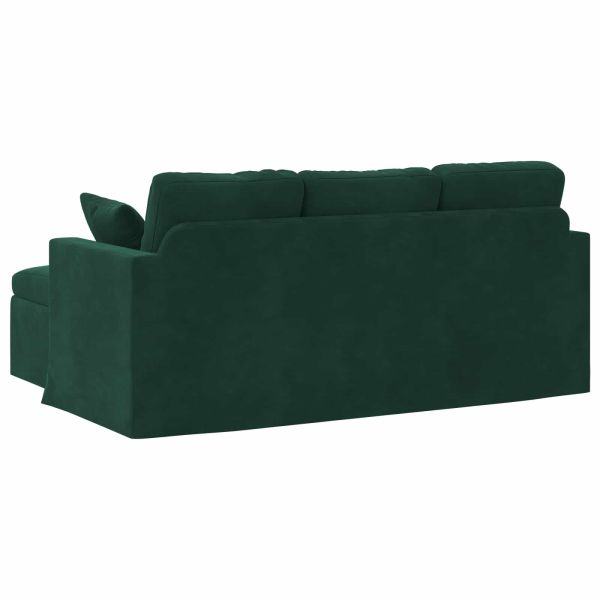 Диван Тъмен зелен 178 x 134 x 80 см Кадифе