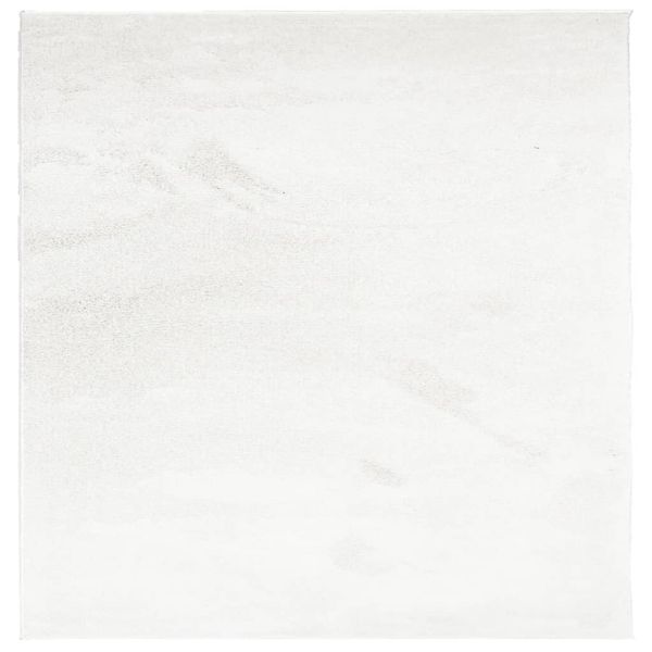 Килим OVIEDO с къс косъм, кремав, 240x240 см