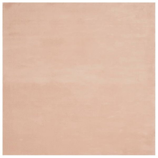 Килим HUARTE с къс косъм, мек и миещ се, руж, 200x200 см