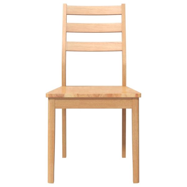 трапезни столове 2 бр. естествена масивна дървесина гума