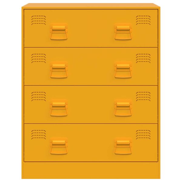 Бюфет, горчица жълто, 67x39x83 см, стомана