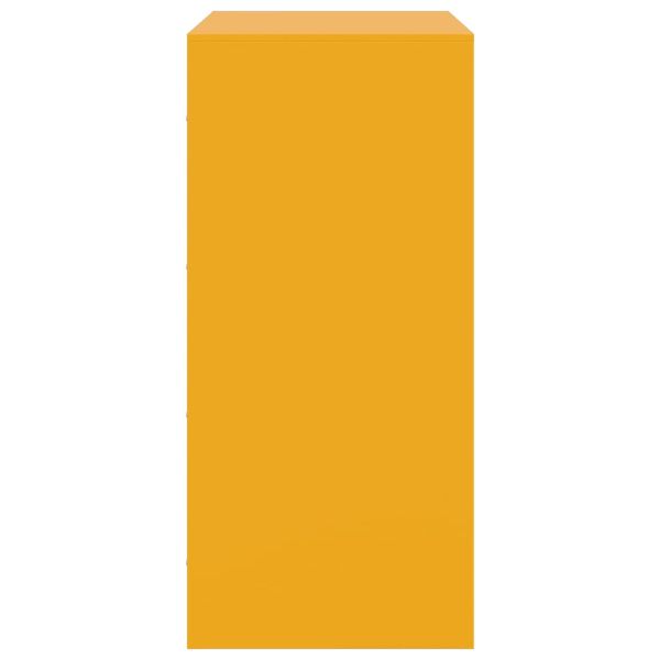 Бюфет, горчица жълто, 67x39x83 см, стомана