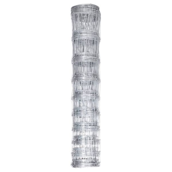 Градинска ограда, поцинкована стомана, 50x1,5 м, сребриста