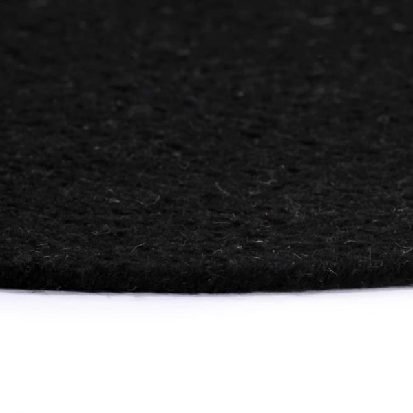 Подложки за хранене, 6 бр, черни, 38 см, кръгли, памук