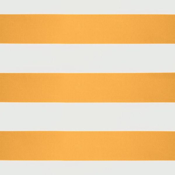 Автоматично прибираща се тента, жълто и бяло, 5x3 м