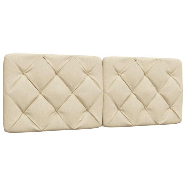 Легло с матрак, кремава, 140x200 см, плат