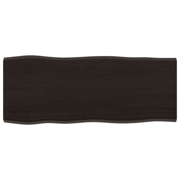 Плот за маса тъмнокафяв 100x40x2 см обработен масивен дъб
