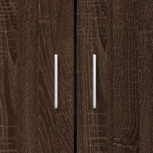 Библиотека, кафяв дъб, 82,5x30,5x115 см, инженерно дърво