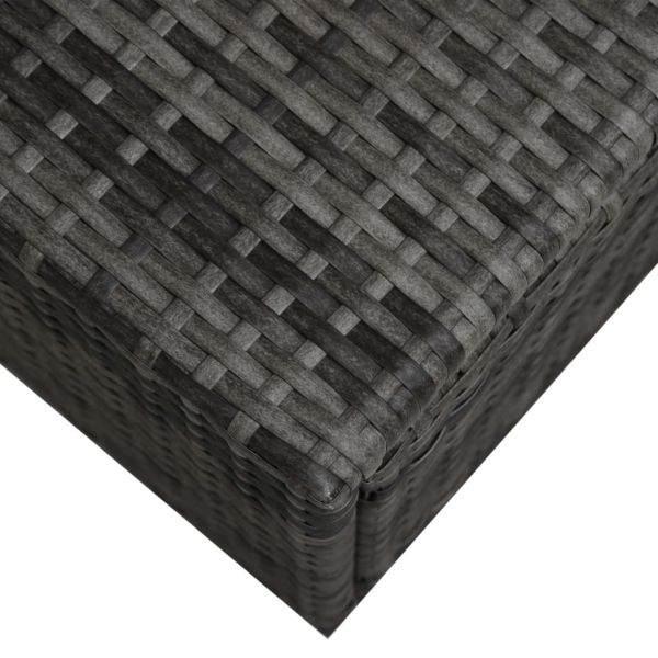 Градински комплект с навес, 9 части, полиратан, антрацит