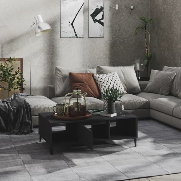 Маса за кафе, сива, 103,5x60x35 см, инженерно дърво