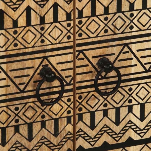 Висок шкаф 60x33,5x100 см грубо мангово дърво масив