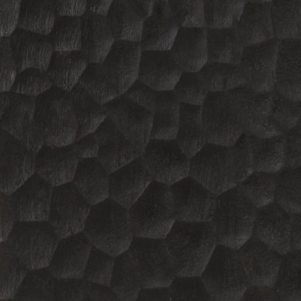 Страничен шкаф, черен, 60x33x75 см, манго масивно дърво