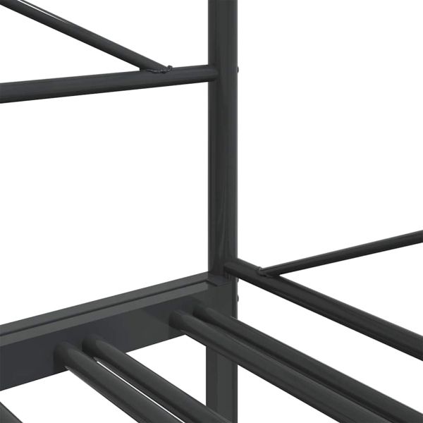 Дневна спалня с багажник без матрак Черно 107x203 cm Стомана