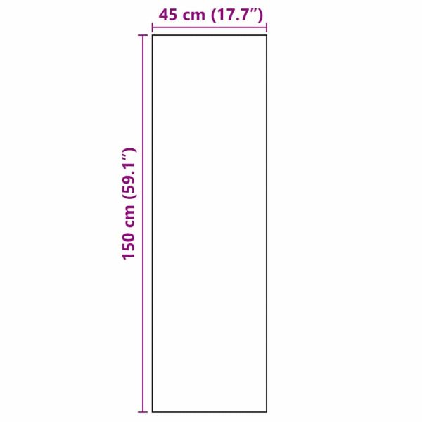 Килим за кухня Черно 150 x 45 см Кадифе