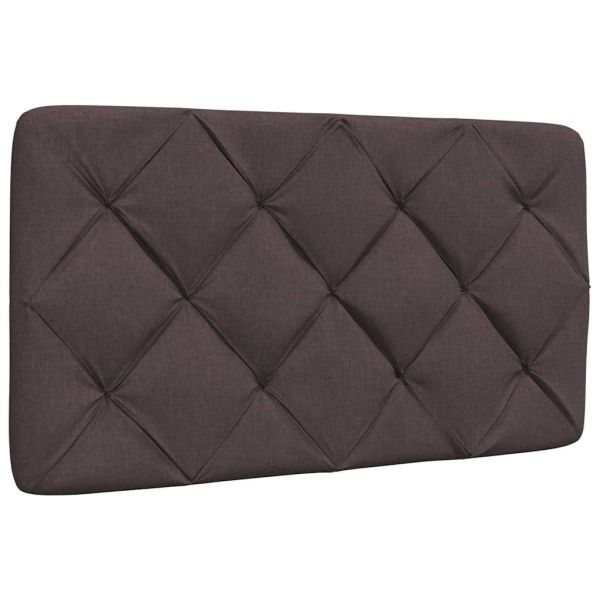 Легло с матрак, тъмнокафяво, 90x190 см, плат