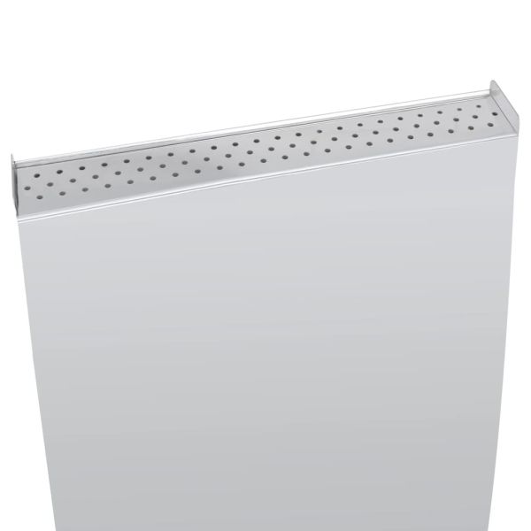 Градински фонтан с помпа, неръждаема стомана, 130 см, извит