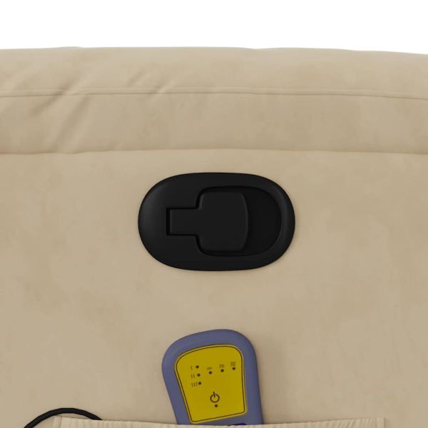 Масажен наклоняем стол, кремав, микрофибърен текстил