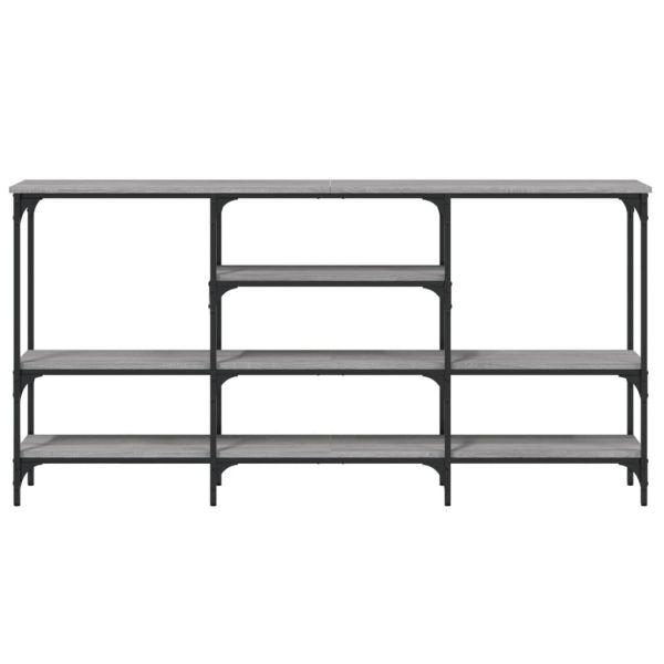 Конзолна маса, сив сонома, 160x29x80 см, инженерно дърво