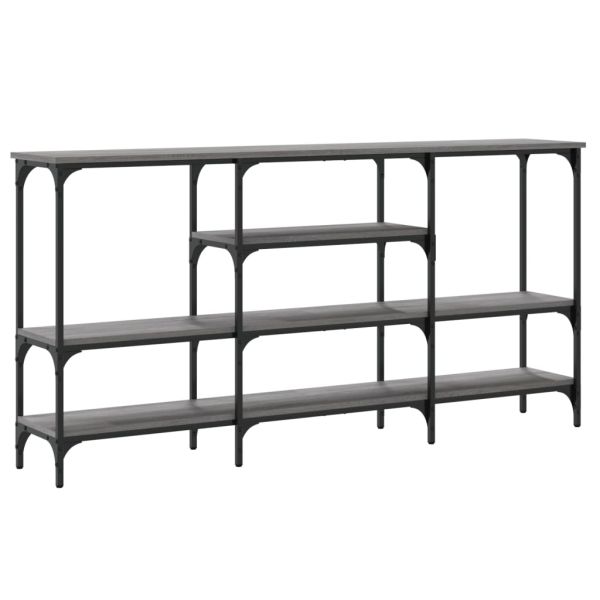 Конзолна маса, сив сонома, 160x29x80 см, инженерно дърво