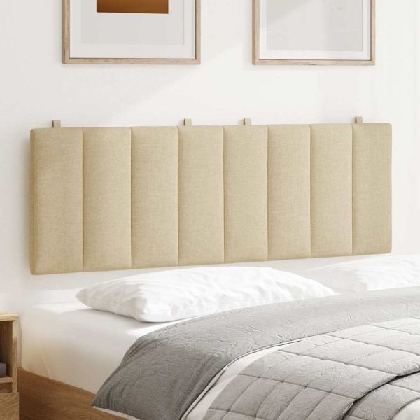 Мека табла за легло Hanko, кремава, 140 см, плат