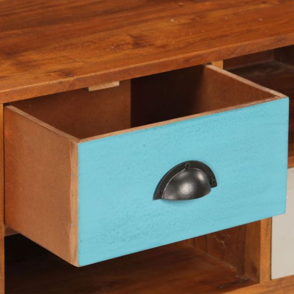 ТВ шкаф с 3 чекмеджета, 110x35x50 см, акация масив