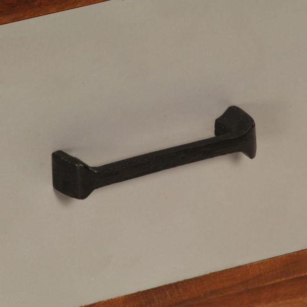 ТВ шкаф с 3 чекмеджета, 110x35x50 см, акация масив