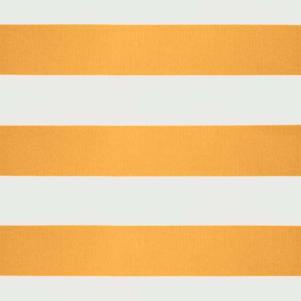 Прибираща се тента жълто и бяло 5x3 м плат и алуминий