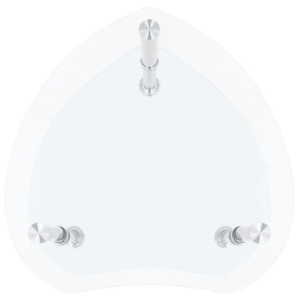 Странична маса с 2 рафта прозрачна 38x38x50 см закалено стъкло