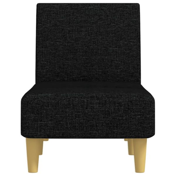 Кушетка, черна, текстил