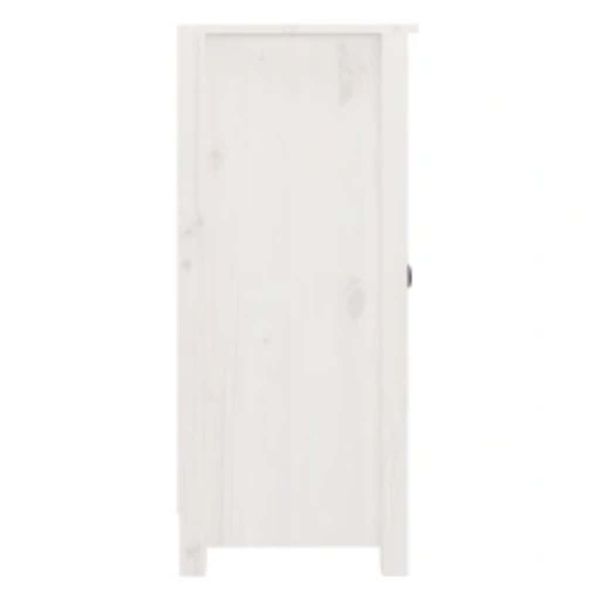 Сайдборди, 2 бр, бели, 39x35x80 см, бор масив